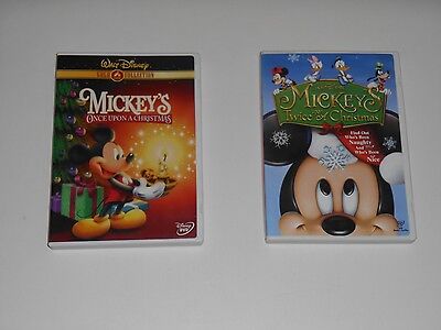 Walt Disneys MICKEY'S ONCE & TWICE UPON A CHRISTMAS Holiday 2 DVD Kids Movie Lot