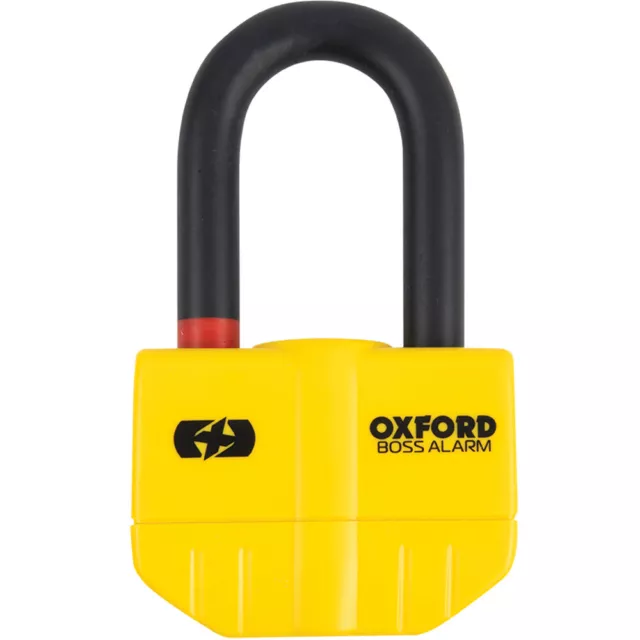Oxford Boss Alarm Disc Lock Motorcycle Security 100dB Motorbike Safety Padlock