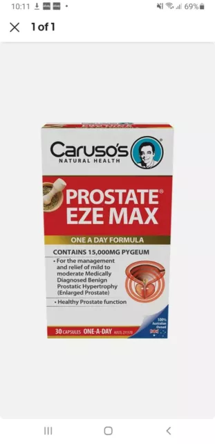 CARUSOS HEALTH PROSTATE EZE MAX 30 CAPSULES HealthCo