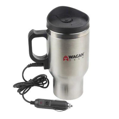 12-Volt 16 fl oz Deluxe Heated Travel Mug,BPA-Free Stainless Steel for Durablity