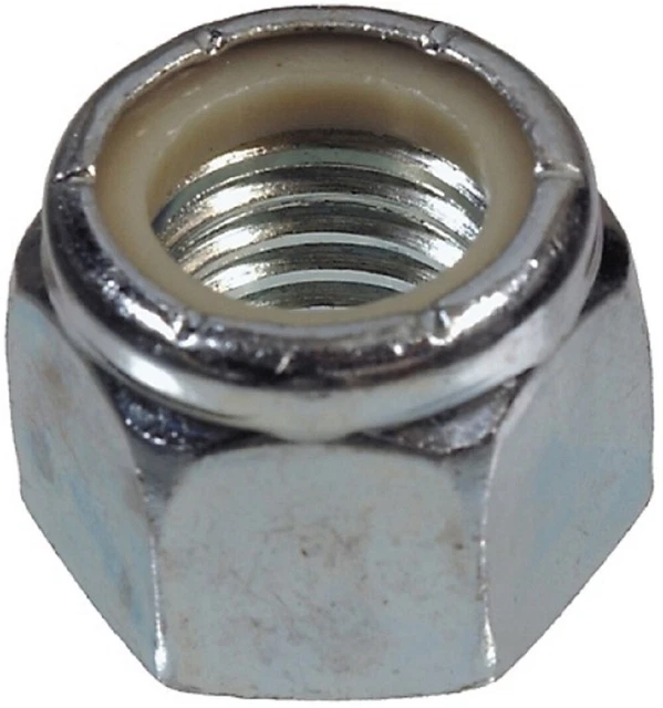 Hillman 880559 Zigrinato Filo Zincato Nylon Inserto Blocco Dado 10 Pacco 1.3cm13
