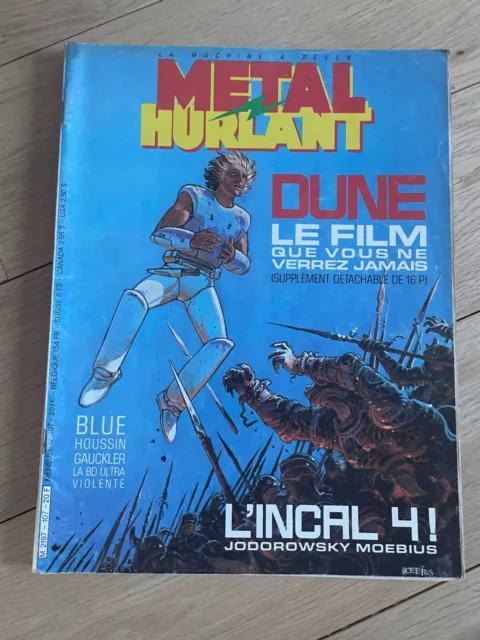 Metal Hurlant 107 - avec le supplement Dune 1986 - Moebius