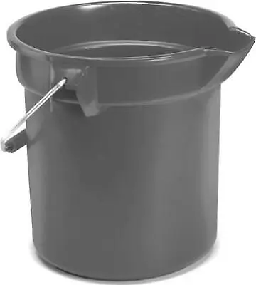Rubbermaid Commercial FG296300GRAY Brute Round Bucket, Gray, 10-Qt. - Quantity 1
