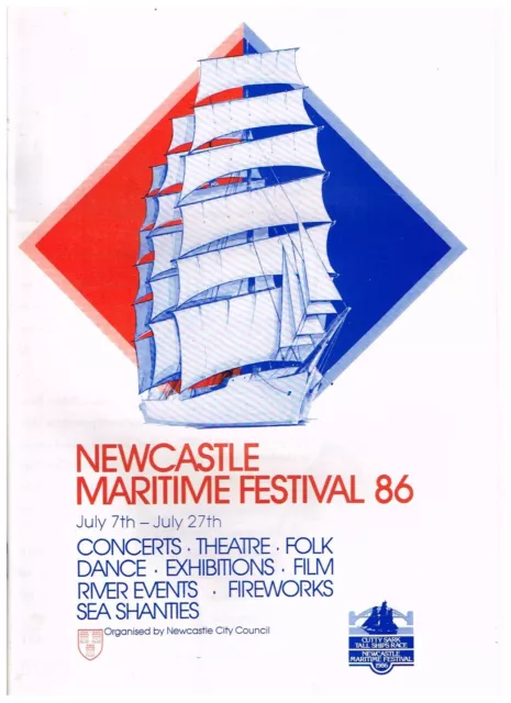 Tall Ships Newcastle Maritime Festival 1986 A4 32 pages River Tyne Tyneside