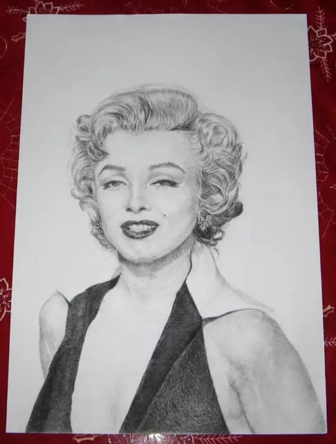 Disegno Matita E Carboncino 33X48 - Marilyn Monroe - Bellissimo!