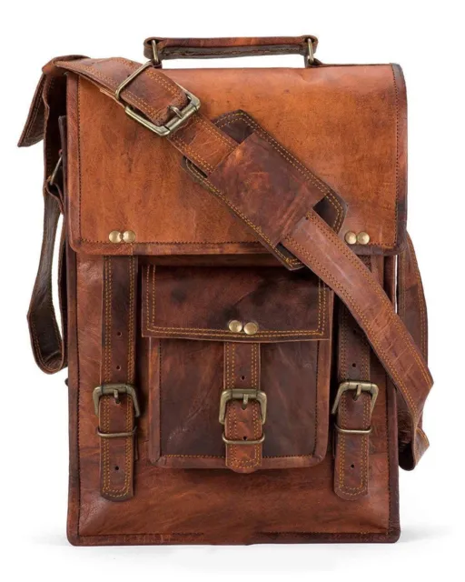 Men's Briefcase Real Leather Laptop Messenger Shoulder Bag Work Travel Handbag