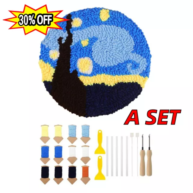 Punch Needle Coasters Kit,Punch Needle Embroidery Kit,Coaster ArtCraft Supplies