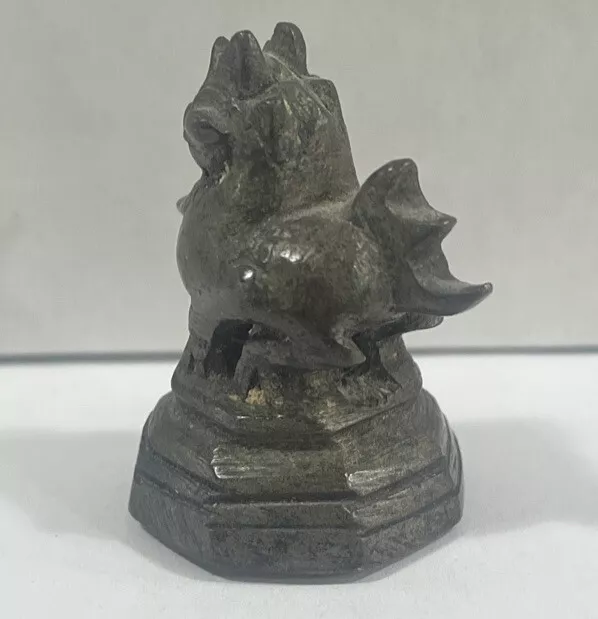 Vintage Rooster Bird Pose Asia Antique Opium Weight  Bronze China  2.9 OZ 3
