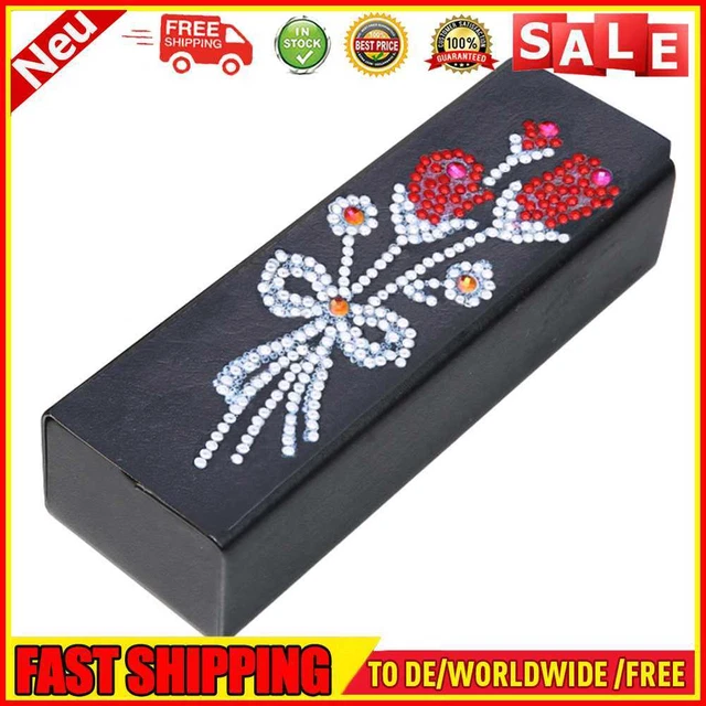 Hágalo usted mismo Diamante Pintura Cuero Gafas para Ojos Caja Gafas de Sol Viaje Estuche de Almacenamiento Regalo
