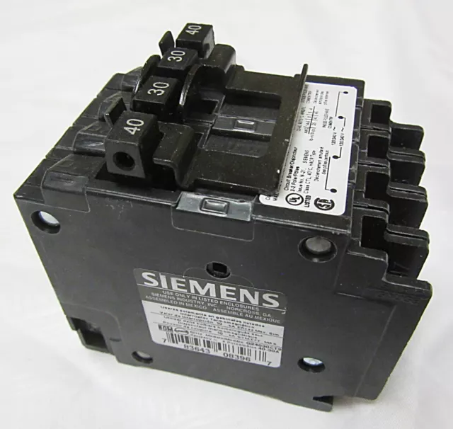 Siemens 40 Amp Double-Pole/30 Amp Double-Pole Circuit Breaker Quad Q24030CT2