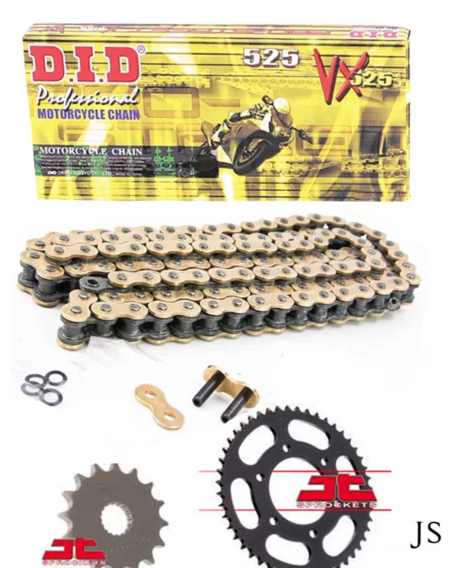 FITS Aprilia 1000 RSV Mille R,SL,SP 1998-2003 DID VX Gold X-Ring Chain & Sprocke