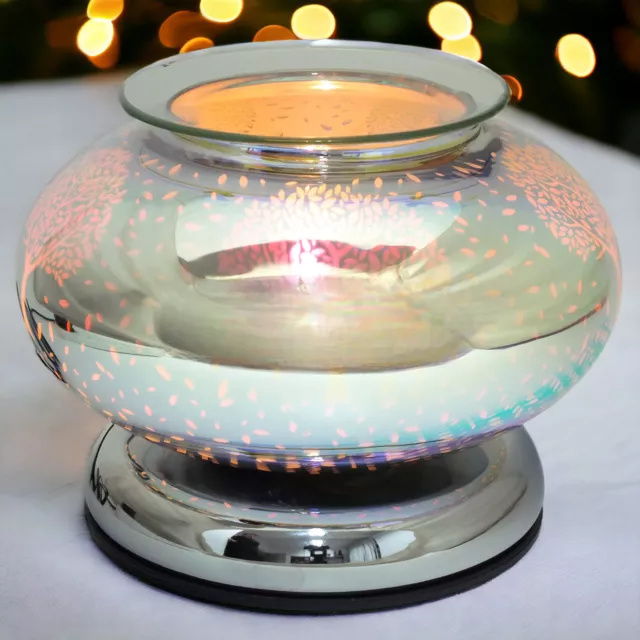 Aroma Lamp Oil Burner Wax Melt Touch Sensitive 3D Oval - Tree Of Life