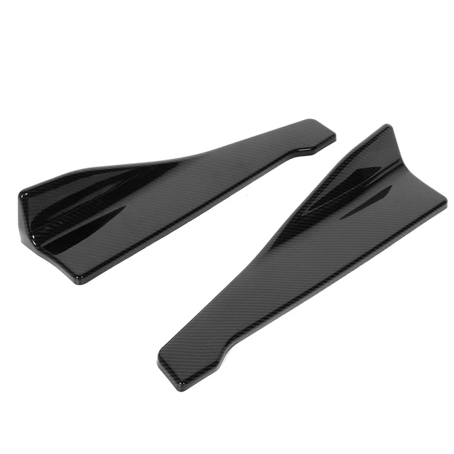 2Pcs Universal Side Skirt 18.9in Rocker Splitters Lip Winglet Wing Carbon
