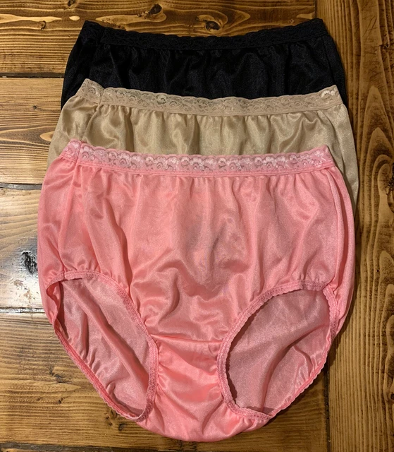 VINTAGE 90S HANES Her Way Size 7 Hi-Cut Lace Panties Silky Nylon lot of 3  £21.34 - PicClick UK