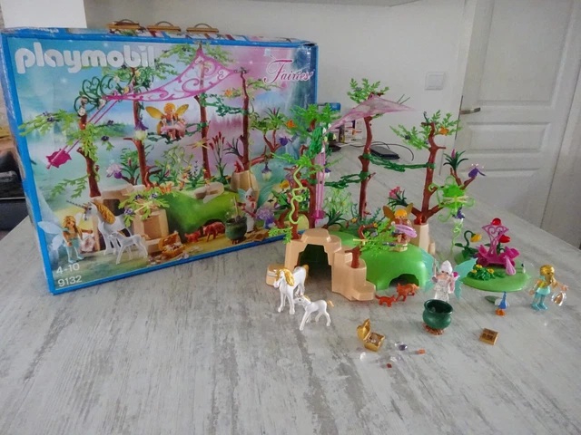 Playmobil 9132 Forêt Enchantée - Monde Féerique, Fées & Licornes (quasi Complet)