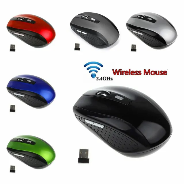 2.4GHz Wireless Mouse Optical Cordless Small Gaming Mice For PC Laptop Computer*