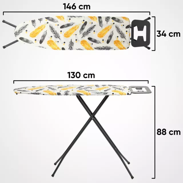 Tabla de planchar KADAX con soporte fijo para plancha, 130 x 88 cm 2