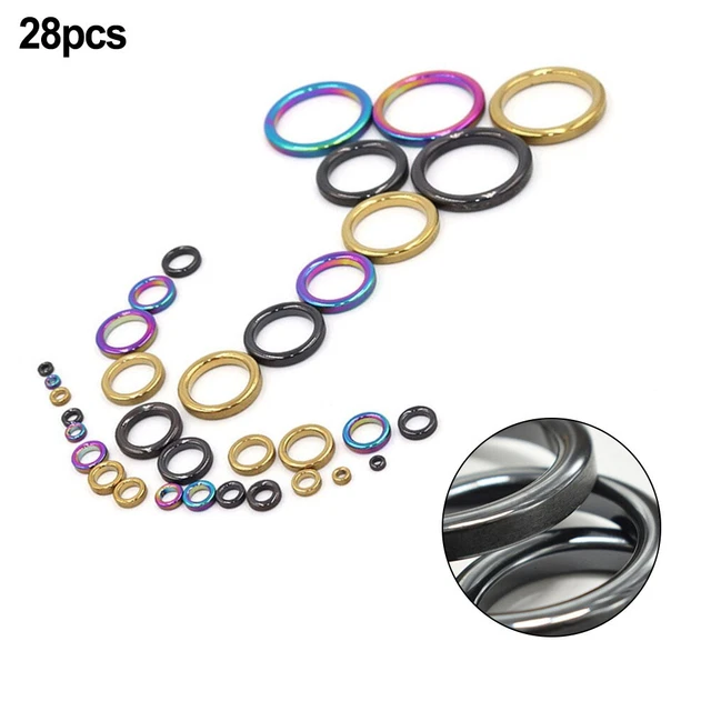 Kit De Remplacement D’anneaux De Canne à Pêche – 8 Tailles En Acier Inoxydable – Pour Spinning, Leurres, Mer – Eau Douce Et Salée