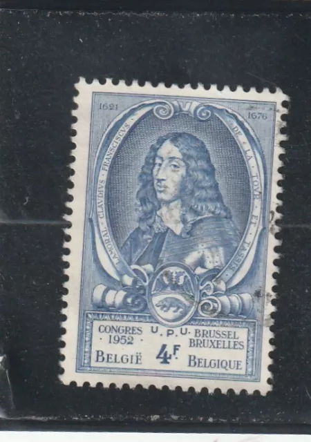 L5152 BELGIQUE timbre Y&T N° 885 de 1952 " Lamoral II claude François " Oblitéré