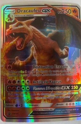carte pokemon dracaufeu gx 