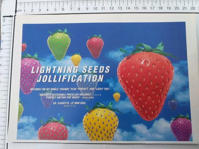 ☆☆ Original Rare Jollification Cd Mc Minidisc Lightning Seeds Mag Advert Cutting