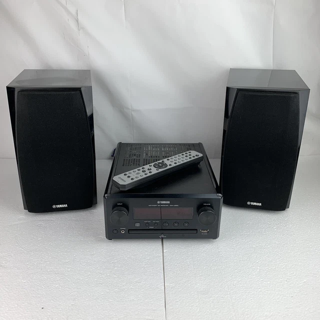 YAMAHA NETWORK CD receiver W/ 2 Speaker Set Black CRXN560 Speakers NS