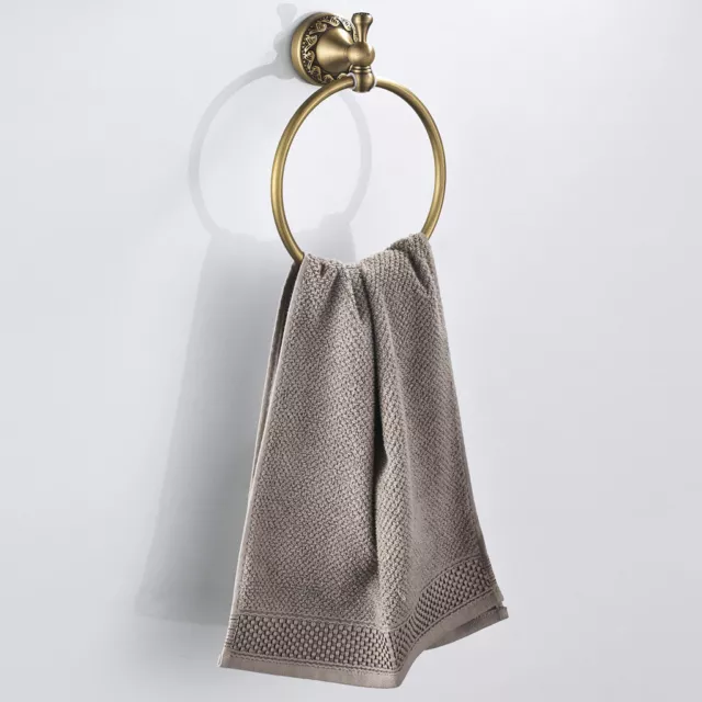 Handtuch Ringe Antik Messing Wand Rack Handtuchhalter Bad Regal Lagerung