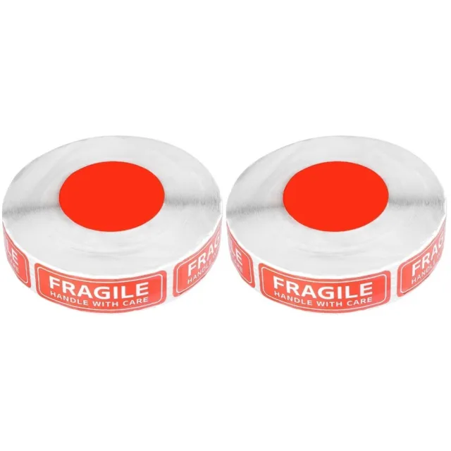 2 rotoli adesivi fragili adesivo segnale di avvertimento adesivo manico con cura