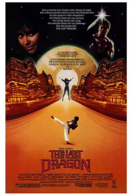 THE LAST DRAGON Movie POSTER 27 x 40 Taimak, Vanity, Christopher Murney, A