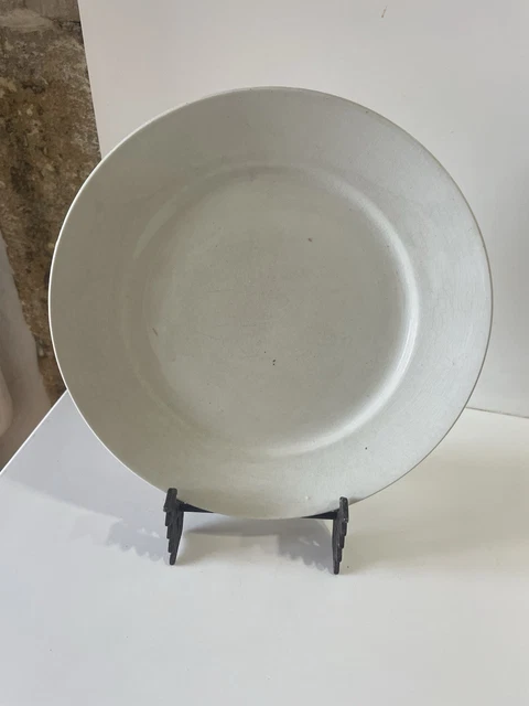 Lot De 4 Assiettes Plates Faïence Blanche - Bord Chantourné - Style Shabby Déco