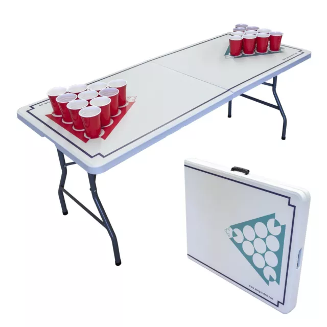 CLASSIC BEER PONG TRESTLE TABLE -  Folding 1.8m 6 Foot | Drinking Game