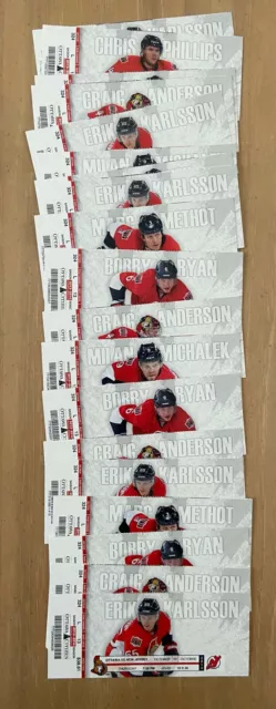 Ottawa Senators 2013-2014 Nhl Complete Season Full Unused Tickets  - Lot Of 41