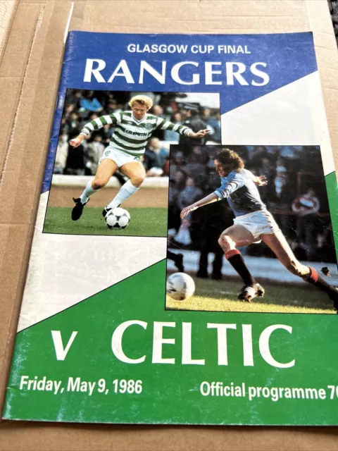 Rangers V Celtic Glasgow Cup Final 9th May 1986