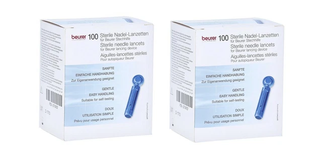 Beurer Sterile-Nadel-Lanzetten 2x 100 Stück 2er-Pack