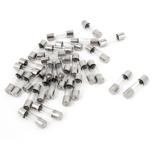 AC 250V 6A Coup action rapide Type de verre Fusibles Tube 5mm x 20mm 30 Pcs