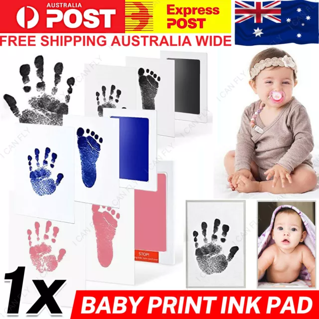 Newborn Footprint Handprint Safe Inkless Gift Foot Hand Print Wipe Kit Gifts DF