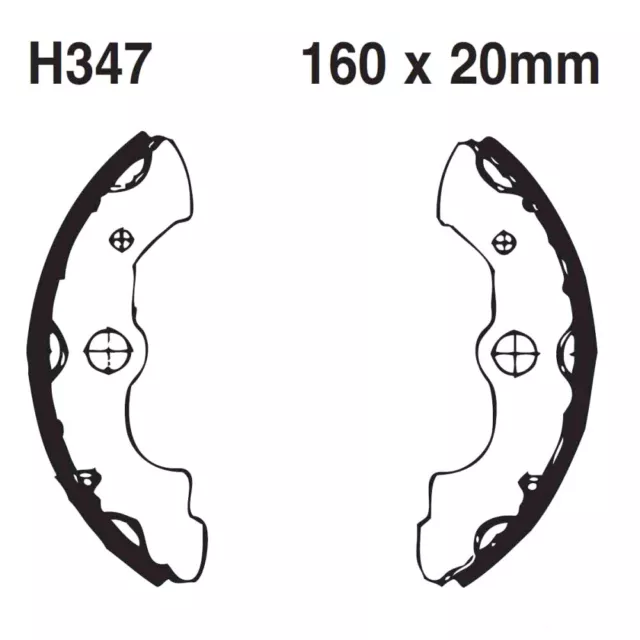 Brake Shoes Grooved With Springs EBC for Honda TRX Fa Rubicon 500 2001-2004