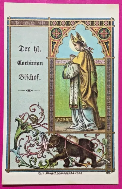 Santino Holy Card, San Corbiniano -Rif. 10752