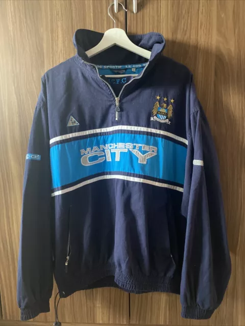 Manchester City 1/4 Pullover 1999/2000 Trainingspullover Top Erwachsene groß