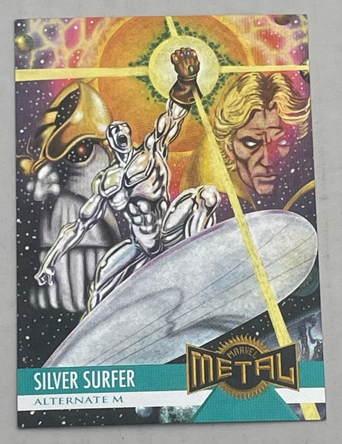 1995 Fleer Marvel Metal Alternate M Silver Surfer Card #133 + Bonus Cards!