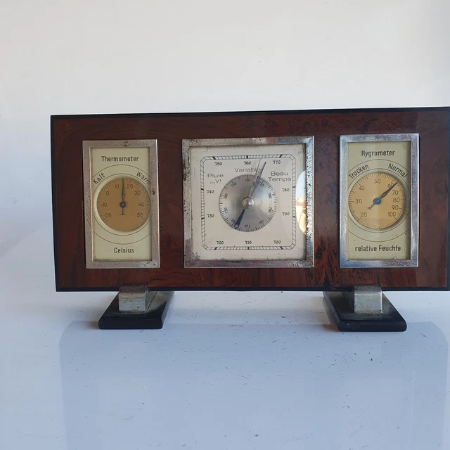 VINTAGE STATION M T O Thermom tre Barom tre Hygrometre Ancien Circa 