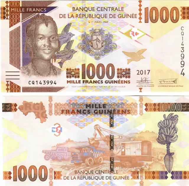 Guinea 1000 Francs 2017 UNC