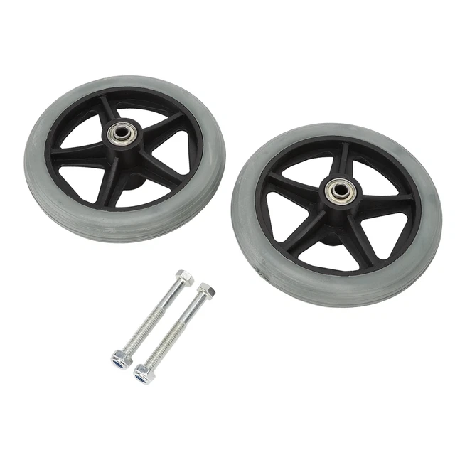 2 pz sedia a rotelle 6 pollici ruota anteriore PU universale resistente all'usura prevenzione scivolamenti