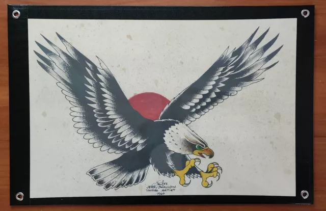 Sailor Jerry Swallow Estilo Tradicional Vintage Tatuaje Hoja Flash ÁGUILA 11X17