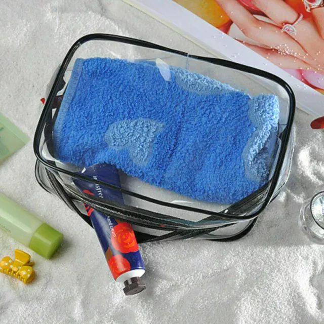 Clear Waterproof Cosmetic Toiletry PVC Organizer Zip Travel Makeup Bag Pouch Kit