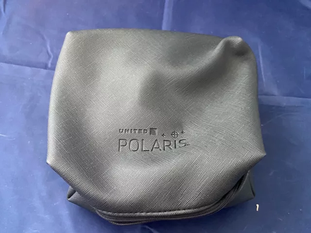 United Airlines Polaris Business Class Amenity Kit Toiletry Bag Pouch & Pen New