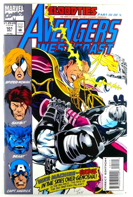 Marvel AVENGERS WEST COAST (1993) #101 SIGNED by Roy THOMAS w/COA VF (8.0)