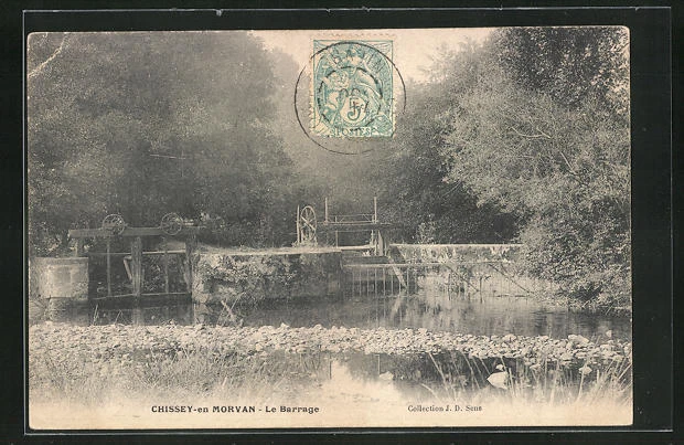 CPA Chissey-en-Morvan, Le Barrage 1900