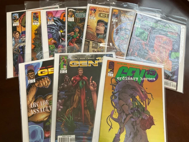 Mixed Lot Of 9 (+1) GEN 13 Bootleg Comic Books - Image Comics - All Very Good