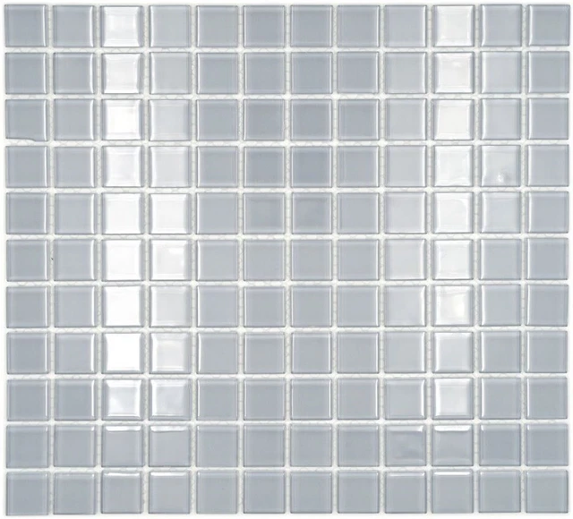 Mosaïque Verre Pâte De Verre Gris Noir - 10 Plaques 286x300mm - Crédence Cuisine SDB